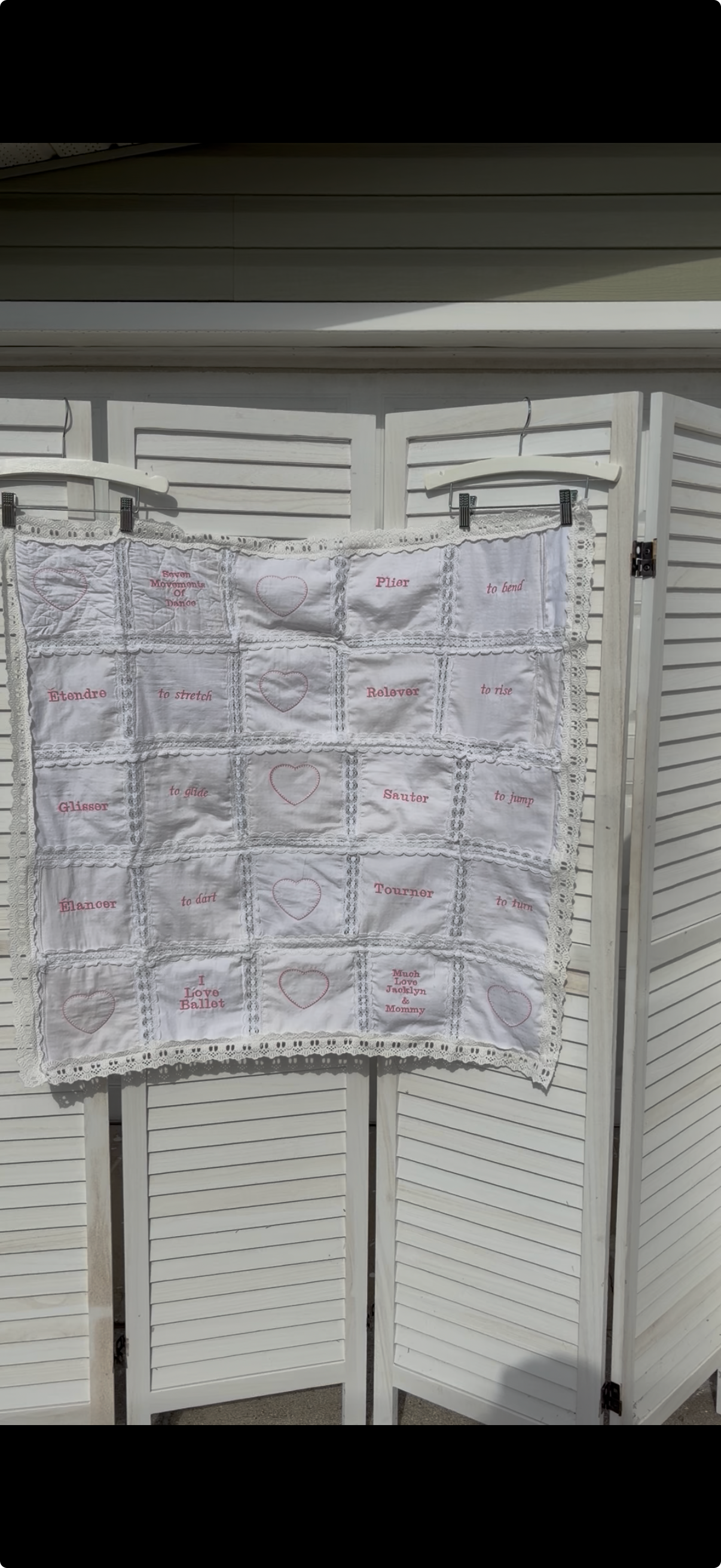Embroidering the Seven Movements of Dance Quilt