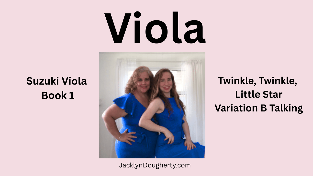 Viola Short Video  Suzuki Book One Suzuki Violin Book 1 Twinkle, Twinkle, Little Star Variation B